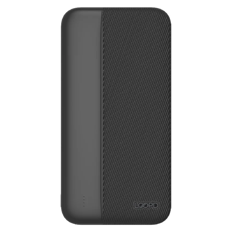 LOOPD 4LED Indicator Powerbank - 10000mAh Black