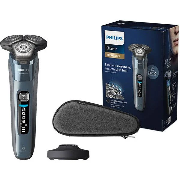 PHILIPS Series 8000 S8692/35 Wet & Dry Rotary Shaver with Skin IQ Technology - Blue